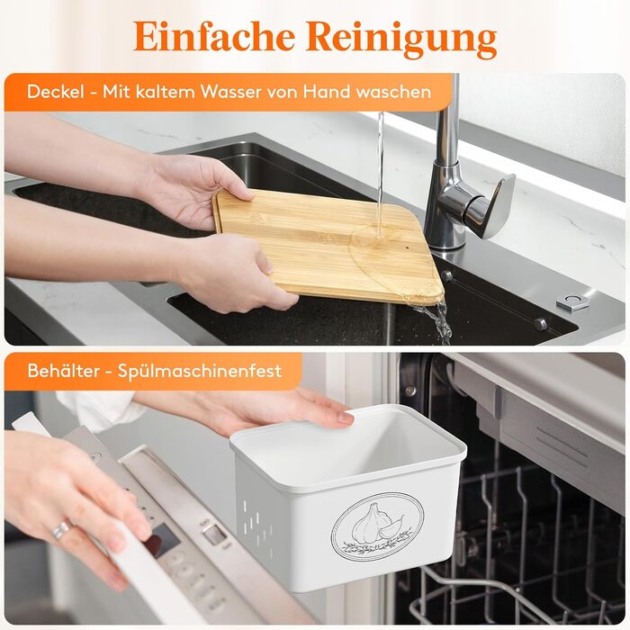 Коробка для зберігання картоплі та овочів Lifewit - набір з 3 шт. (білий)