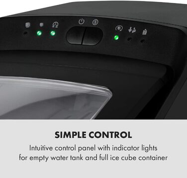 Машина для приготування льоду Klarstein Eiswürfelmaschine, 2.9 л, чорна, самоочищення