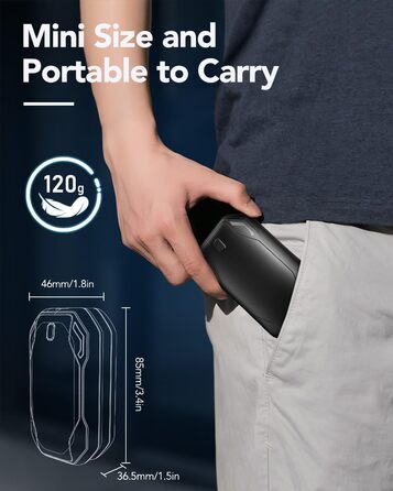 Електричні грілки для рук PHEJIE, 2 шт. з підзарядкою, 3 режими нагріву, портативні, для активного відпочинку, кемпінгу, гольфу, подарунок для жінок та чоловіків, чорний