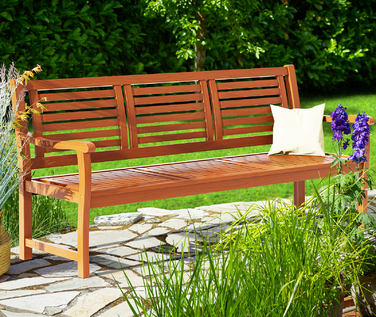 Садовий лавка з евкаліптової деревини 153x90x60 см, сертифікат FSC®