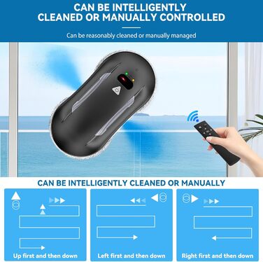 Робот для миття вікон Oamger 5600Pa з подвійним розпиленням, пультом керування та системою розумної навігації | Для внутрішніх та зовнішніх вікон