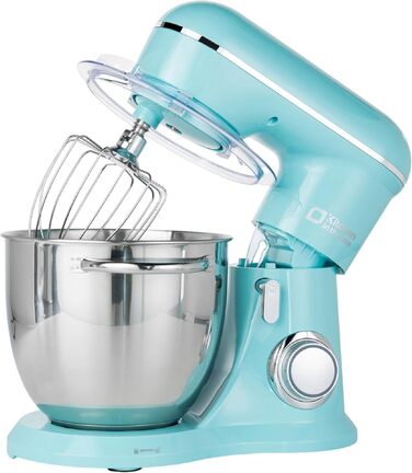 Кухонний комбайн Kitchen in the Box: 6 л, блакитний, з місткістю 3.5 л, 10 швидкостей, міксер, насадки для тіста та збивання