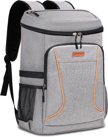 Рюкзак-холодильник Estarer 35L сірого кольору: для пікніків, кемпінгу та пляжу. З відкривачем для пляшок, водонепроникний.