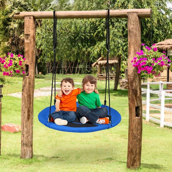 Шоукель DREAMADE для саду: регульована висота, діаметр 100 см, до 150 кг, для дітей та дорослих (блакитний)