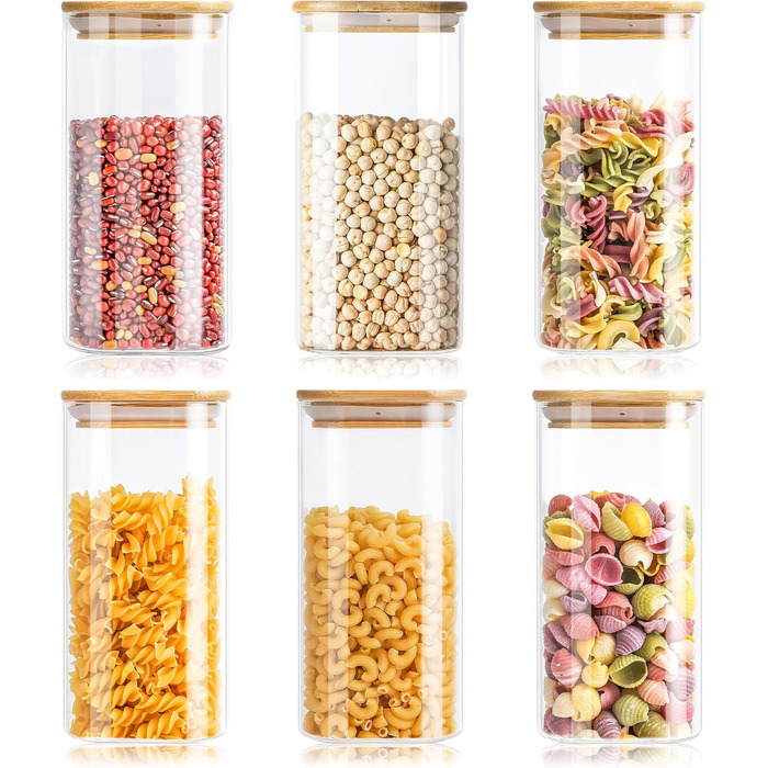 Скляні банки для зберігання, кутові [400 & 920 мл, 1450 мл] Extra Robust, з кришкою, для продуктів харчування