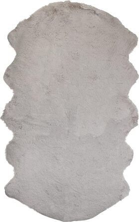 Плюшевий хутряний килимок бігунок килимок зі штучного хутра прибл. 90 х 150 см сірий сірий 90 х 150 см