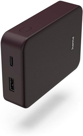 Портативний зарядний пристрій, слива, 10 10000mAh, USB C/A, LED