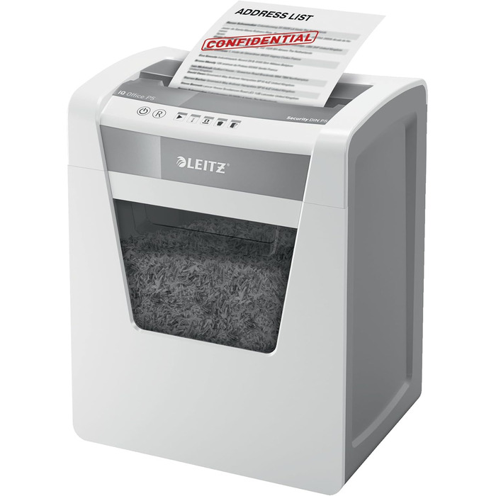 Шредер Leitz IQ Office P5 Mikroschnitt: 10 листів, для офісу, білий