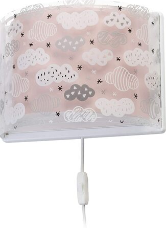 Дитячий настінний світильник - лампа Dalber, рожева лампа для дитячої кімнати з хмарами