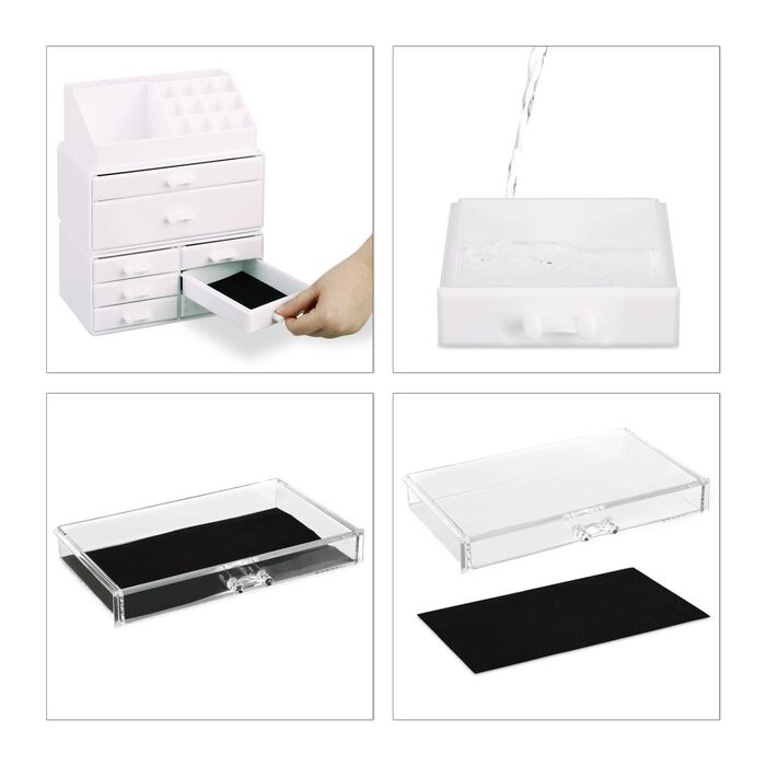 Організатор для макіяжу Relaxdays з 8 висувними ящиками