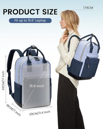 LOVEVOOK Рюкзак для жінок, рюкзак для ноутбука, рюкзак-рюкзак для подорожей, водонепроникний, сумка для роботи, рюкзак для жінок, велика шкільна сумка для підлітків, елегантний для школи, університету, подорожей, роботи, офісу, бежевий, хакі (15,6 дюймів,