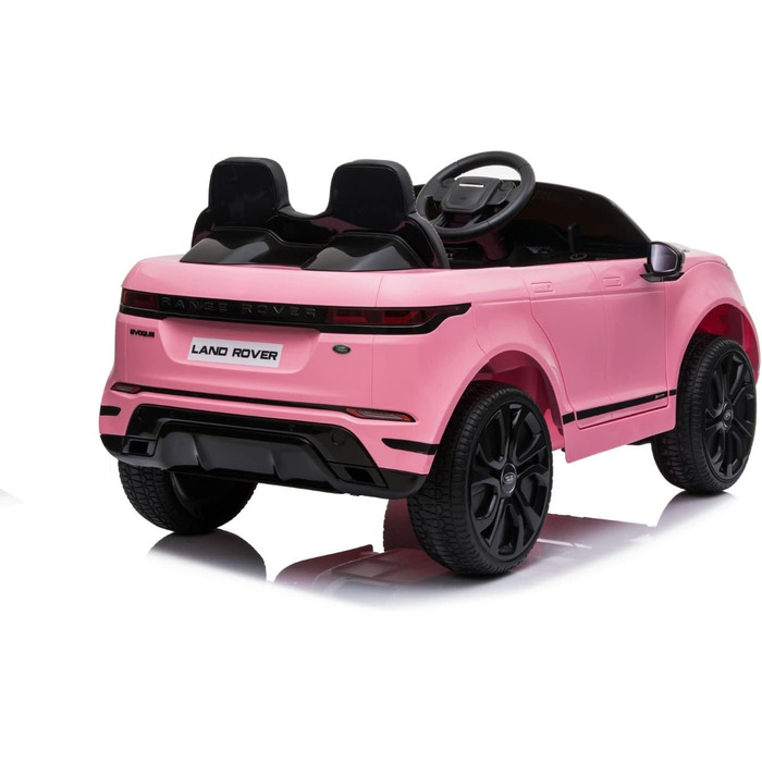 Дитячий електромобіль Range Rover Evoque 12V, ліцензійний, білий/рожевий