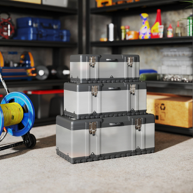 Набір інструментів у кейсі (3 шт.), нержавіюча сталь, пластик, сріблястого кольору