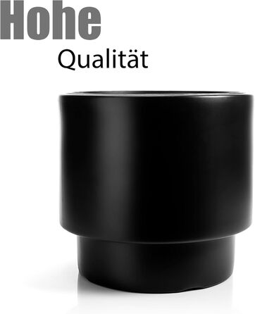 Квітчанка BigDean: стильний горщик з підставкою, діаметр 40 см, чорний, міцний пластик, Made in Europe