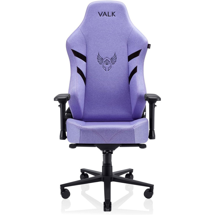 VALK Freya - Ігровий крісло VALK Freya з підлокітниками 4D, спинкою з регулюванням 160°, м'якими подушками з Memory Foam та міцною алюмінієвою основою (Amethyst Flieder, тканина)