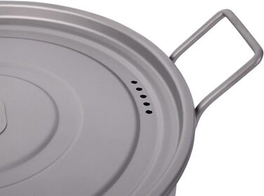 Набір посуду iBasingo Titan для кемпінгу: каструля 1.9L та сковорода 900ml з кришкою. Легкий, портативний, з кришкою, для приготування їжі на відкритому повітрі та вдома. Ti2057C