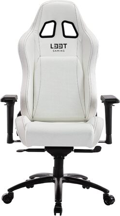 Ігрове крісло L33T E-Sport Pro Comfort, шкірозамінник, білий