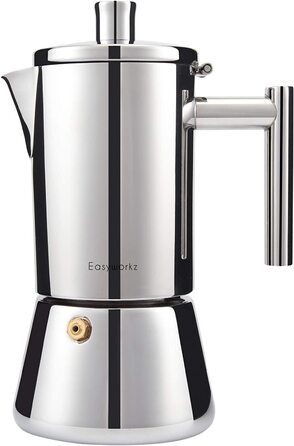 Еспресо-машина Easyworkz Diego для плити, Італійська кавоварка з нержавіючої сталі, кавник мокко на 6 чашок, кавник для еспресо на 300 мл