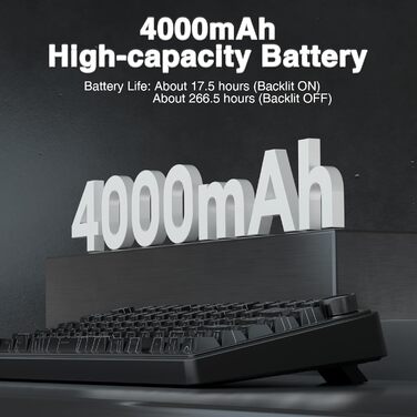 Механічна клавіатура AULA F75 PRO для геймінгу: 2.4GHz/Type-C/BT5.0, Hot-Swap, бездротова, 75%, QWERTY (сірий/чорний)