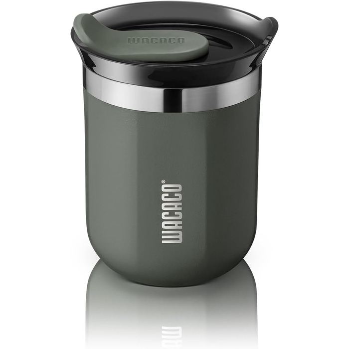 WACACO Octaroma Lungo: вакуумний термос для кави, 180 мл, сірий, з кришкою
