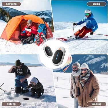 Електричні грілки для рук 2 шт., 6000mAh, ультратонкі, перезаряджувані, портативні, для кемпінгу, спорту, подарунок на Новий рік