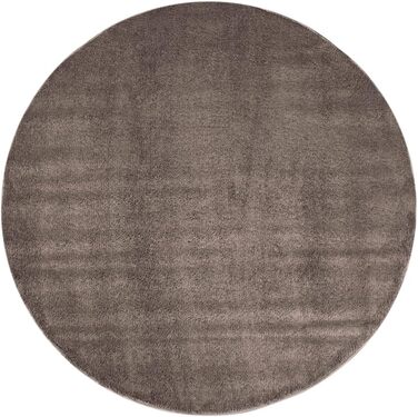Килим міський кошлатий килим бігун мікрополіестер з високим ворсом однотонний вітальня спальня, розмір 80 х 300 см (круглий, сірий, 120 смх120 см круглий)