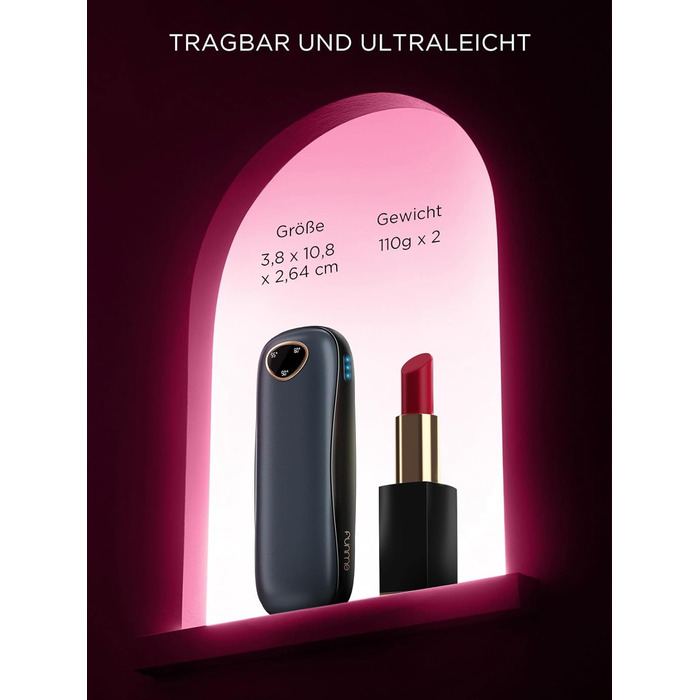 Електричні нагрівачі для рук Funme® 2 шт. 10000mAh Powerbank, USB, 60°C, для жінок, Outdoor, OT95 Waffengold