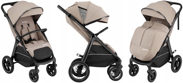 Дитячий прогулянковий візок Sirocco Maxelle: великі колеса 28 см, великий капюшон, амортизація