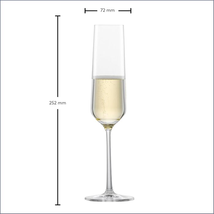 Набір для романтичного вечора Zwiesel Glas Date Night Pure (4 шт.): келихи для шампанського (297 мл) та червоного вина (540 мл), Tritan®-кришталь, Made in Germany