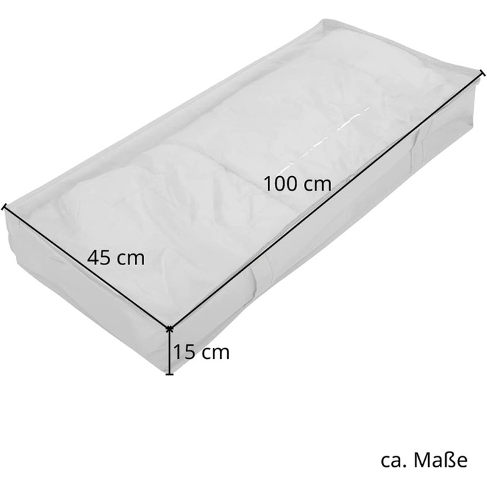 Сумка для зберігання SVITA et складаний комод під ліжком ручки на блискавці тканина сірого кольору (5 шт.)