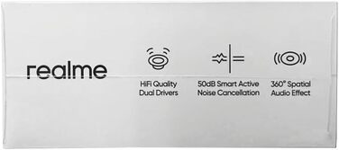 Навушники realme Buds Air 6 Pro Bluetooth 5.3, 6 мікрофонів, HiFi стерео, IP55, Чорний