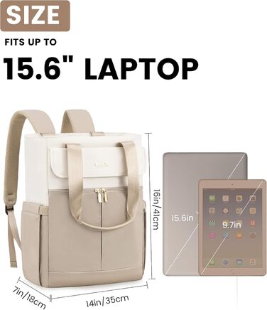 Жіночий рюкзак LOVEVOOK: компактний, водонепроникний, для ноутбука 15.6