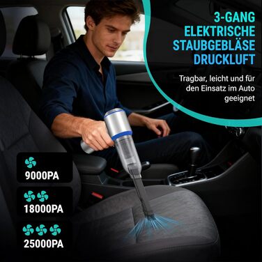 Акумуляторний ручний пилосмок Yomile 4 в 1, безщітковий двигун 25000Па, 3 рівні потужності для авто, дому, офісу та шерсті тварин