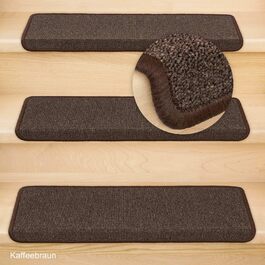 Ступінчасті килимки Kettelservice-Metzker 15 шт 65х24 см кавово-коричневі