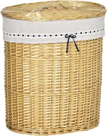 Плетений кошик для білизни з кришкою, 100 л, 538x57 см