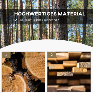 Лавочка для саду з дерева, стійка до погодних умов. Міцна лавка для саду, садові меблі, рустикальний стиль, натуральне дерево. Розміри: 98 x 50 x 39,5 см.