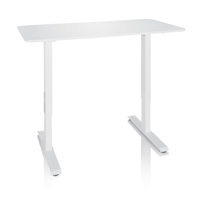 Робочий стіл STAND CR 120 x 60 з ручним регулюванням висоти, білий, hjh OFFICE