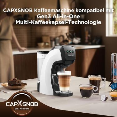 Кавомашина 5-в-1 Warriors1 для Nespresso, Dolce Gusto, Lavazza, FAP, кавова машина для дому та офісу, 20 bar, 0.8 л, автоматична