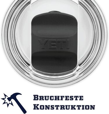 Термокружка YETI Rambler, нержавіюча сталь, з кришкою MagSlider, чорна, 10 oz (296 мл)