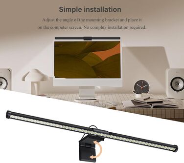 LED лампа для монітора 55 см з інтелектуальним керуванням USB, захист очей, торкання, регулювання температури кольору, для ПК, офісу