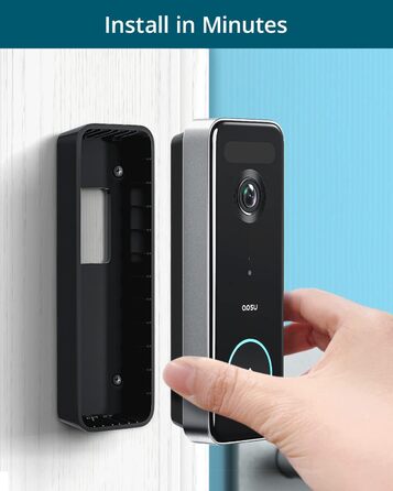 Бездротова відеодзвінок AOSU з камерою, HD 5MP, WiFi 2.4GHz, детектор руху, без щомісячної плати, 180 днів роботи від акумулятора