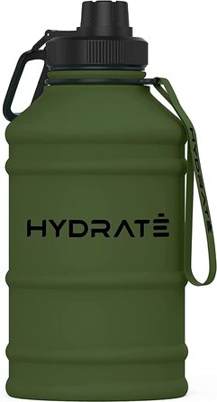 Герметична пляшка для води з нержавіючої сталі HYDRATE 2,2 л з ремінцем