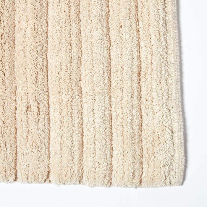 Домашній килимок для ванної та килимок для душу, рифлений, 100 бавовна, щільністю нитки 1500, 50 х 100 см (килимок для ванної 50 х 100 см, кремовий)