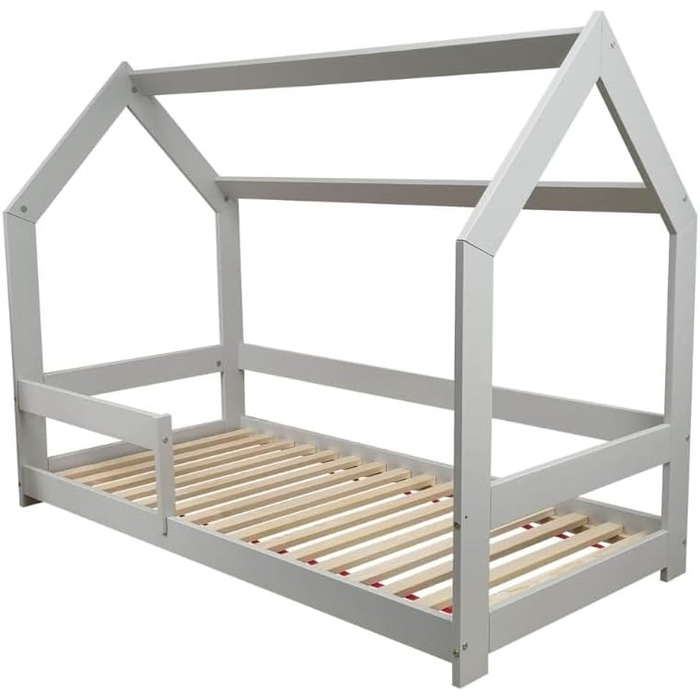 Ліжко Need Sleep House Floor Bed 80x180 см із захистом від падіння Pia Natural (160x80, сірий)