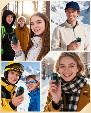 Електричні грілки для рук BOSONER: набір 2 шт, 6000mAh, USB, портативні, для чоловіків та жінок