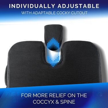 Ортопедична подушка-кусок для підтримки правильної постави | Зручна ергономічна подушка для стільця, авто та ін. | Memory Foam, Soft (45-70 кг)