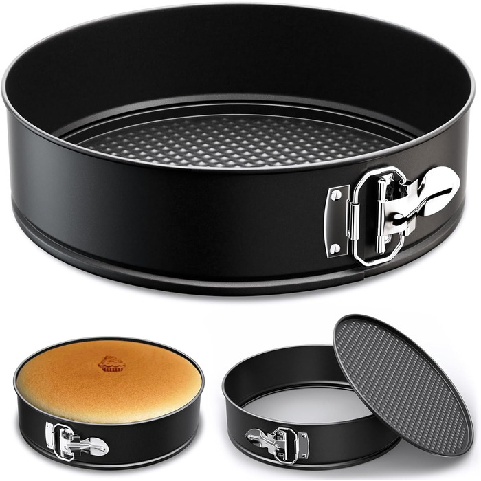 Форма для чізкейку 22.9 см з антипригарним покриттям, 9 дюймів, знімний дно, для випікання, чорна