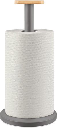 Тримач для паперових рушників Alessi Mattina BG05 R, сталь з епоксидним покриттям та бамбукова ручка, темно-сірий