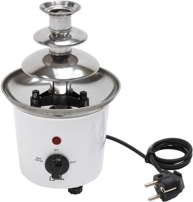 Шоколадний фонтан 14 см, 60 Вт, білий/сріблястий