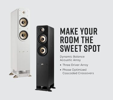 Підлогова акустика Polk Audio Signature Elite ES50 HiFi, Hi-Res, сумісна з Dolby Atmos/DTSX, Чорний